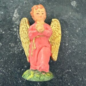 Vintage Made in Italy Angel Figurine with Gold Wings